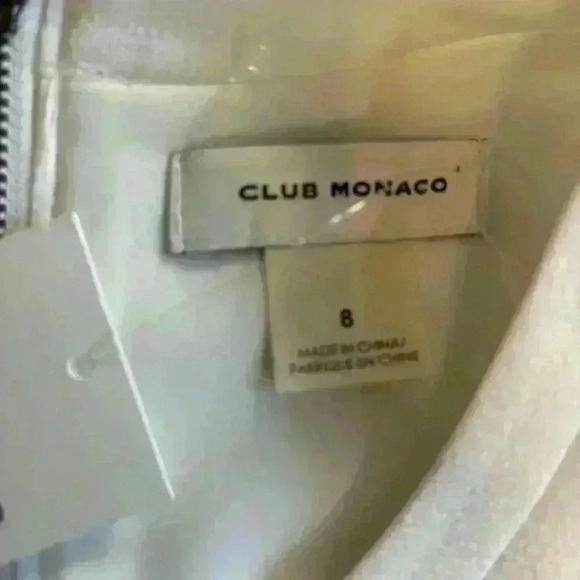 Club Monaco White Belted Pocket Dress Size 8 New With Tags - Picture 8 of 12